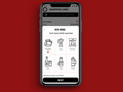 Coffee concept - Auto Ordering coffee shop mobile mobile app