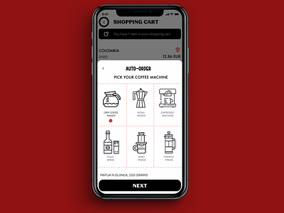 Coffee concept - Auto Ordering