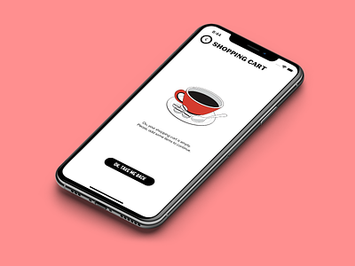 Shopping Cart Concept coffee shop empty state emptystate mobile mobile app shopping cart