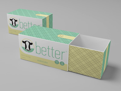 Better Butter WIP animal breakfast butter cow farm food organic package design