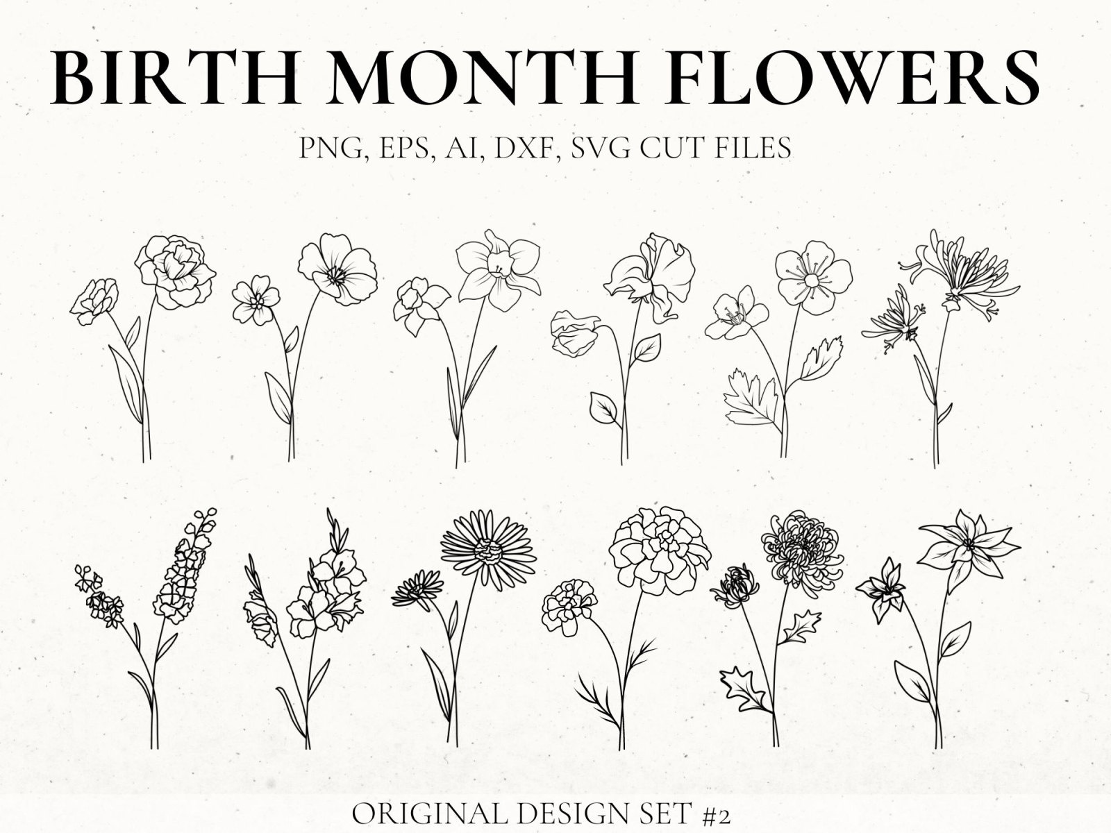 February Birth Month Flower Pack Scan iris and Violet  Etsy Finland