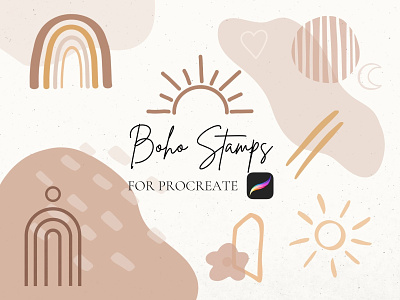 Procreate Stamp Set - Boho Elements boho stamps procreate stamps