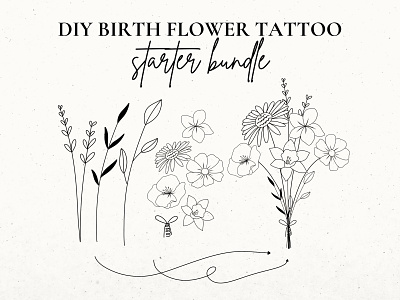 DIY Tattoo Builder birth flower tattoo birth month flower flower svg