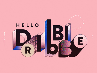 Hello Dribbble debut first shot hello illustration lettering