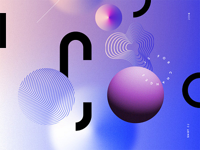 C is for Changes art blue curves experimental geometric typography waves