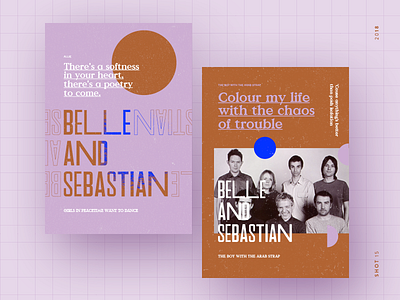 Belle & Sebastian belleandsebastian lilac mixed music practice typography