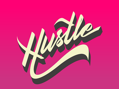 Hustle 1/3 brushpen calligraphy hustle illustrator lettering type typography vector