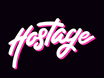 Hostage font illustrator lettering monoline type typeface typography