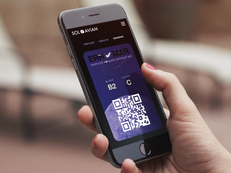 Boarding pass mobile mockup small