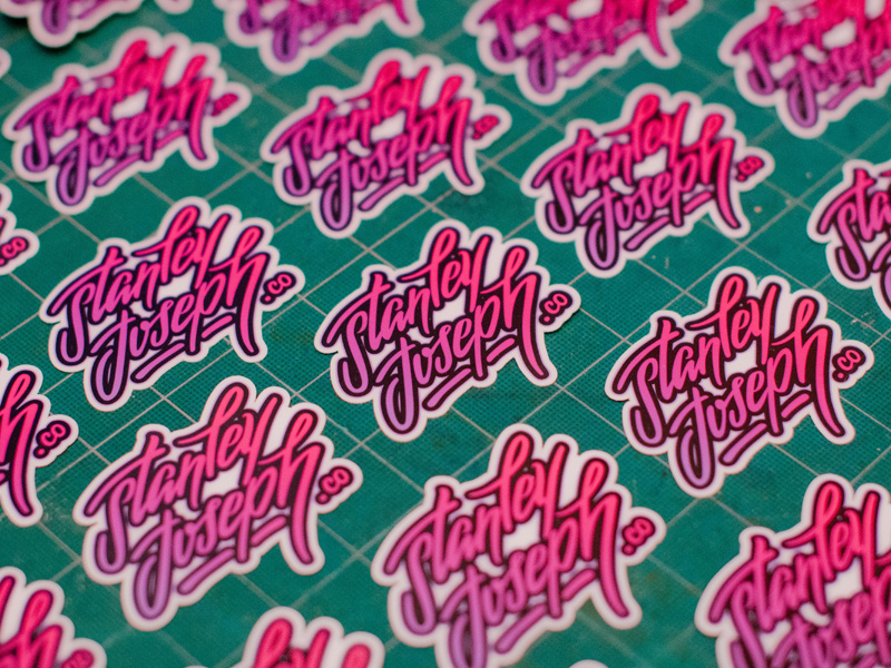 Stickers for stanleyjoseph.co fuckyeah cool dope sexy logotype logo typography brush lettering lettering sticker