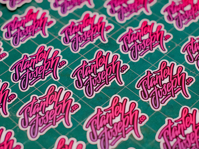 Stickers for stanleyjoseph.co brush lettering cool dope fuckyeah lettering logo logotype sexy sticker typography