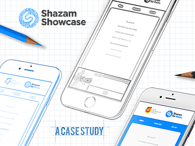 Shazam Showcase Case Study Illustration case study hero illustration portfolio ui