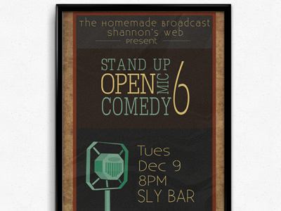 Poster for the next comedy show at Sly Bar comedy design entertainment flyer graphic design poster print typography