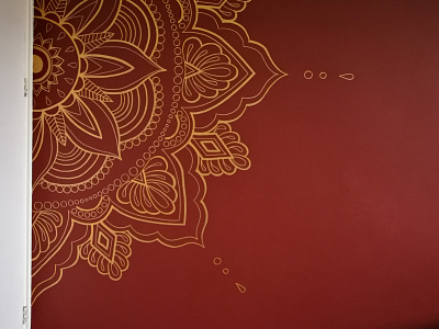 Mandala Mural Design affirmations illustration mural posca stiften
