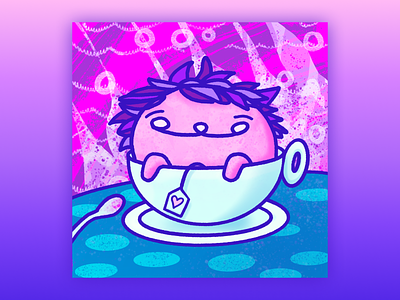 Good Morning Tea Cup character illustration kids nft