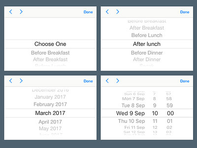 iOS 11 Pickers For Sketch with Overrides