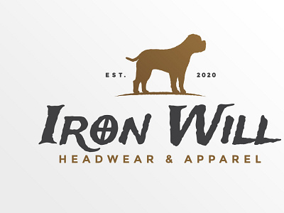 Iron Will Headwear & Apparel Brand apparel brand branding design headwear logo