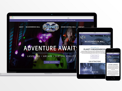 Planet X Laser Tag booking system web design web development