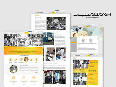 Al Tayar Plastic Mfg. Co. Website design. altayar design elimination factory flex innovation jeddah packing saudi ui ux web