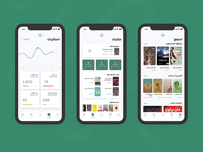 Arfof: Arabic Audiobook Mobile app app arab arabic audiobook book book app ios podcast podcasting ui ux