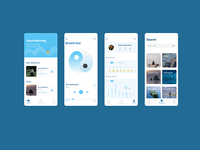 Case study digital product graphic design health illustration mediation mental health mindfulness mobile app ui esign ux design well being yoga