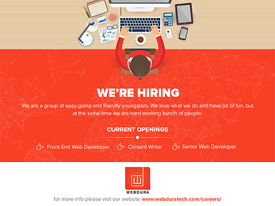 We’re Hiring careers current openings digital marketing facebook post hiring marketing red work