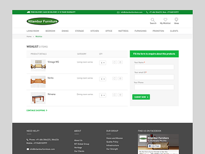 wishlist ecommerce enquire online furniture store product list wishlist