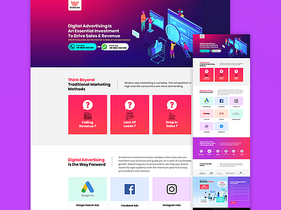 Digital Marketing Agency Landing Page design design agency details digital marketing digital marketing agency landing page ui desgin ux