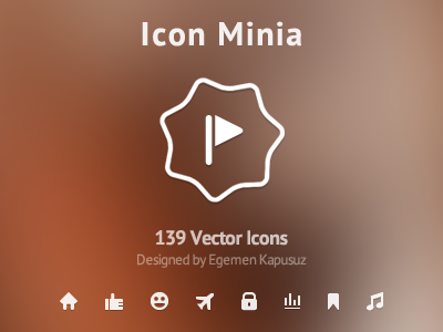 [from 2012] Icon Minia - 139 Vector Icons icon icon set minia vector icon