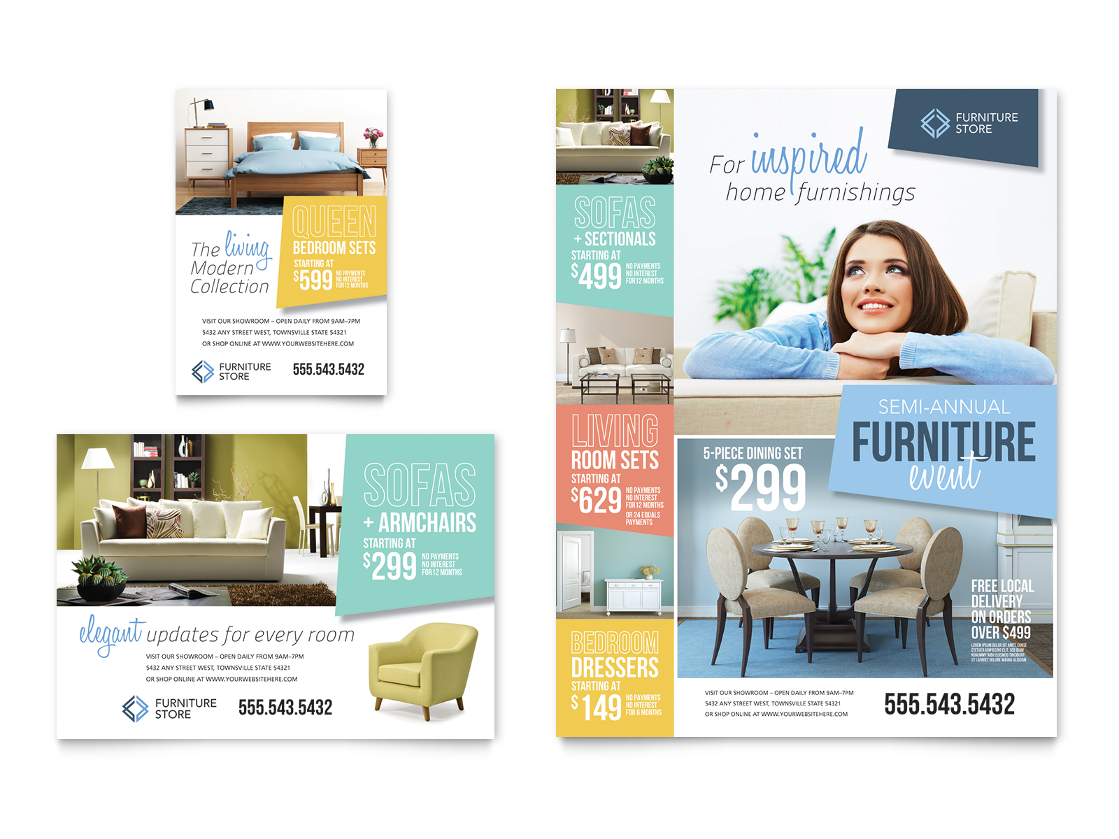 Furniture Store Flyer & Advertisement Templates by StockLayouts on Dribbble