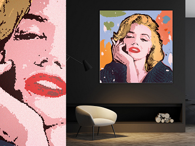 Marylin Mosaic | Digital Art canvas design design art digital painting graphicdesign illustration print design