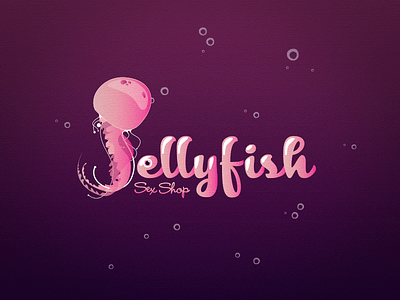 Jellyfish Logo bubbles design illustration jellyfish sea sex shop