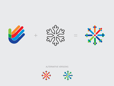 Snowflake design christmas design flat logo minimal new snowflake winter year