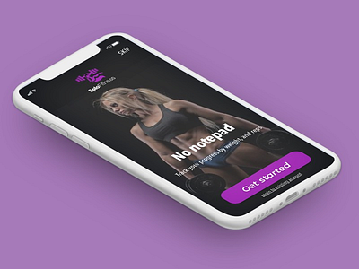 Fitness App app branding design flat logo minimal typography ui ux web