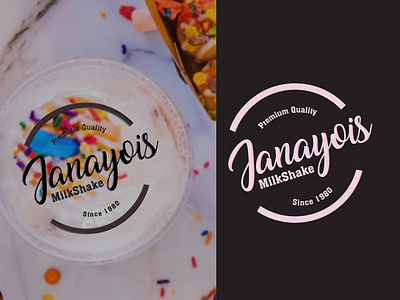 Logo design for Janayois Milkshake app brandidentity branding design flat illustration logo ui ux vector web