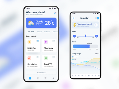 UI Design smart home app app design illustration ui ux