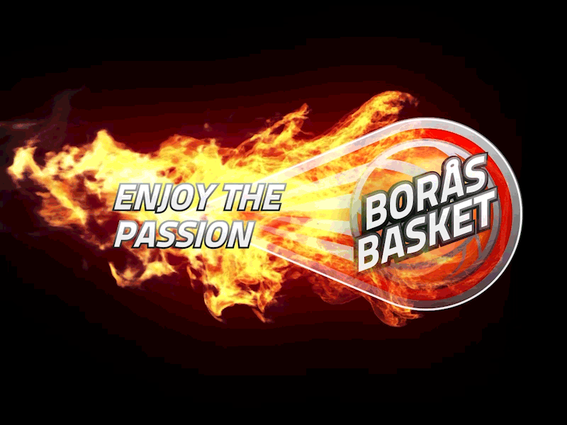 Basketball Team "Borås Basket" Animated Logotype after animated animation basket basketball borås effects fire gif logo logotype sport