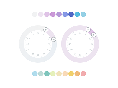 Rainbow Wheel | Time picker for mobile app