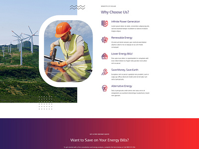 eSolar - Theme design 5 2021 illustration photoshop solar solar energy theme uiux web design wind power