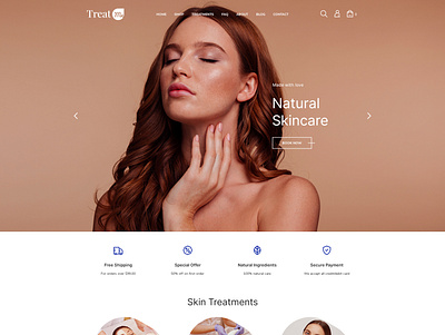 Treatme - Theme Design 2021 body dental care design photoshop skin theme uiux web design