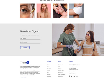 Treatme - Theme Design 5 2021 body dental design photoshop skin theme uiux web design