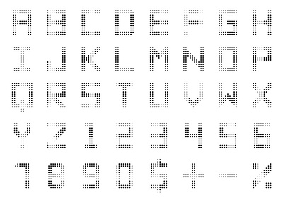 Dotted ABCD Letters