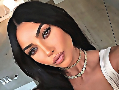 kim k hdr design illustration vector