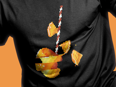 orange juice t-shirt - pixel art 8bit clothing design illustration merch pixel art t shirt vector