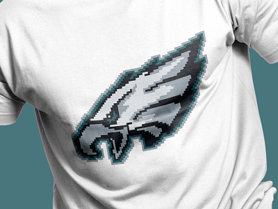 Philadelphia eagles t-shirt - pixel art 8bit clothing design graphic design illustration merch pixel art t shirt vector