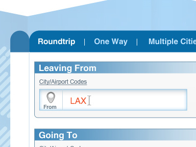 Boarding pass Search widget redesign