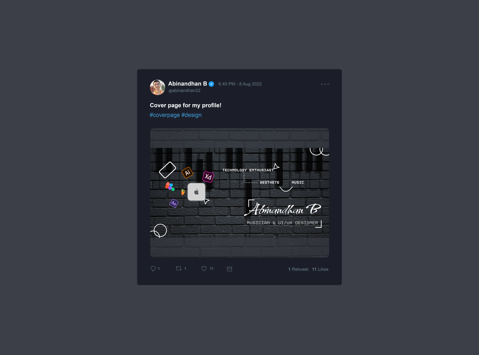 Social profile cover page by Abinandhan B on Dribbble