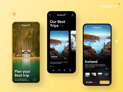 Tempest travel mobile app ui ux