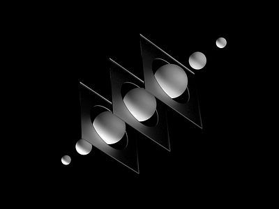Something in Universe 3d art 3d abstract art beautidul branding dark design geometric illustration logo minimal pattern ui ux vector