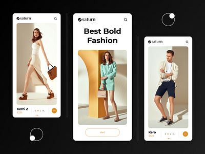 Minimal fashion app concept ui